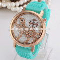 Leopard Dial Silikon Kleid Uhr Relojes